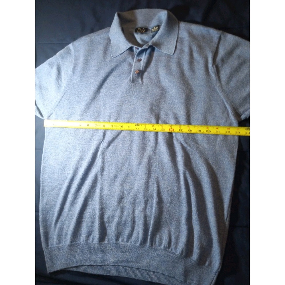 Jos A Bank Signature Sweater Mens‎ XL Blue Merino Wool Polo Casual - Picture 2 of 5